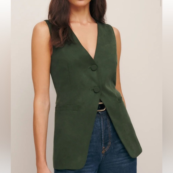 Reformation Casey vest in Fern size XS - Picture 2 of 5